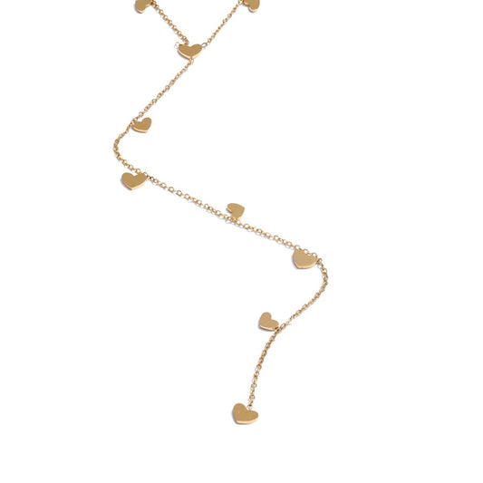 Long heart lover contemporary pendant necklace - product image