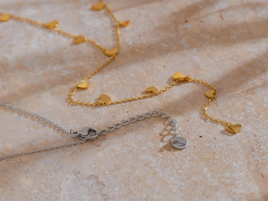 Long heart lover contemporary pendant necklace - product image