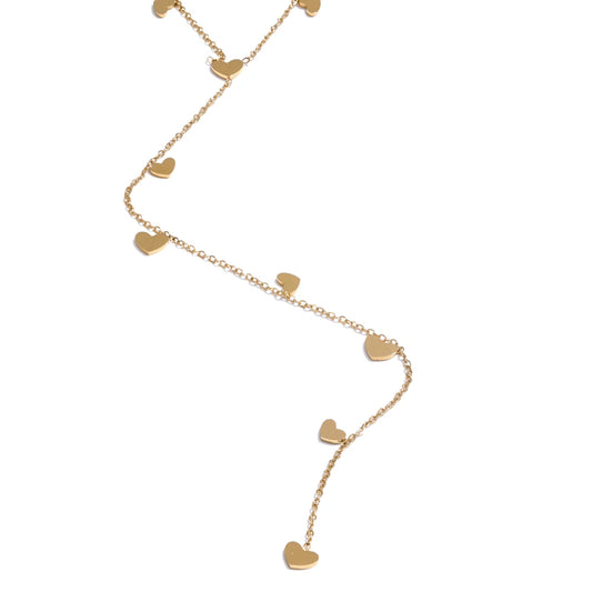 Long heart lover contemporary pendant necklace - product image