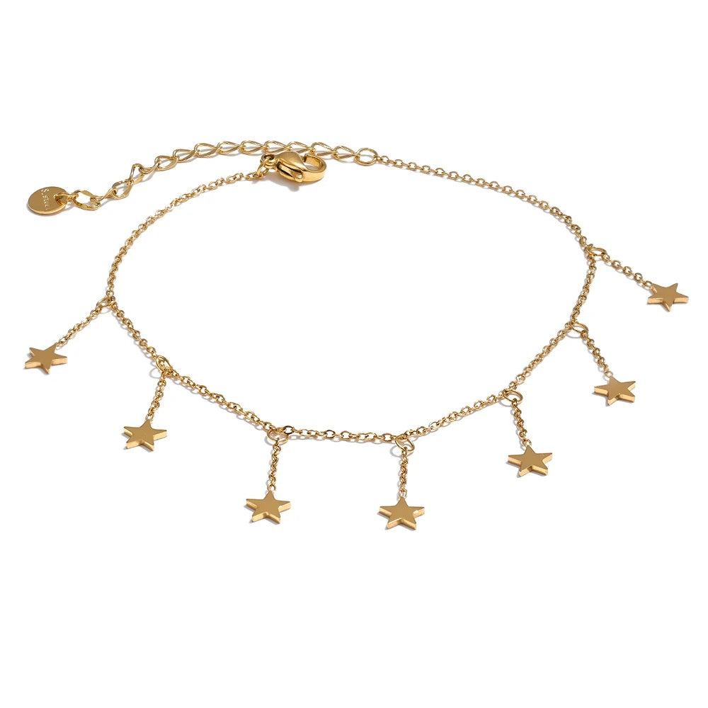 Long star chain beach anklet women fashion - product image