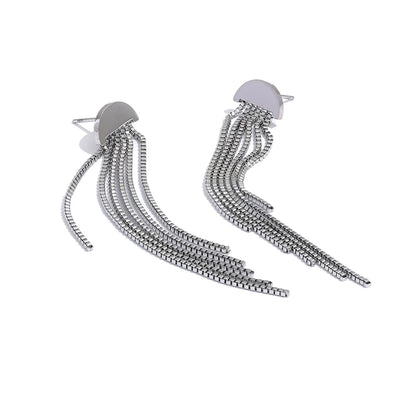 Long tassel drop dangle modern party earrings - product image