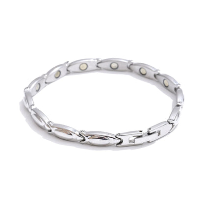 Magnetic chain polished stainless steel bracelet - product image