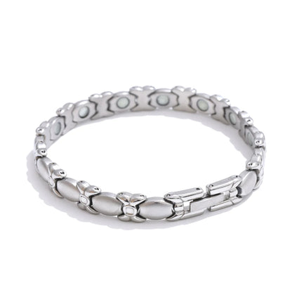 Magnetic chain polished stainless steel bracelet - product image