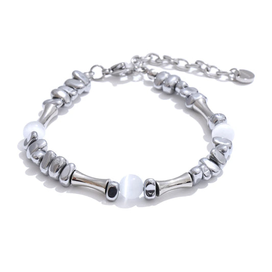 Men beads natural stone charm bracelet bangle - product image