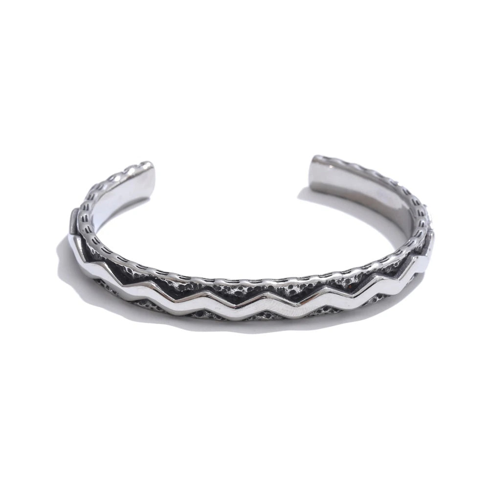Men's contemporary cuff fashion bracelet - product image