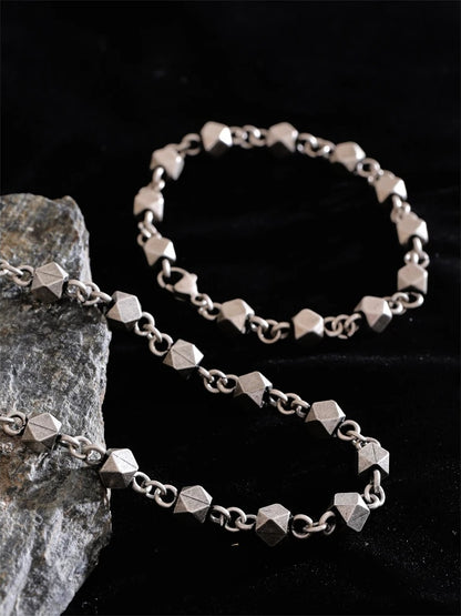 Men's handmade chain necklace bracelet set - product image