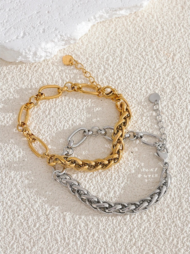 Metal chain modern statement charm bracelet women - product image