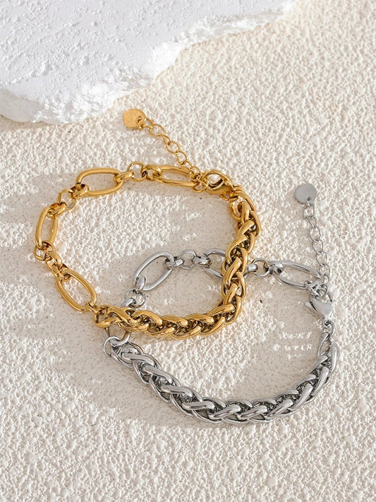 Metal chain modern statement charm bracelet women - product image