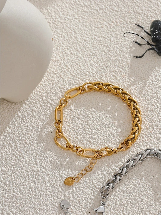 Metal chain modern statement charm bracelet women - product image