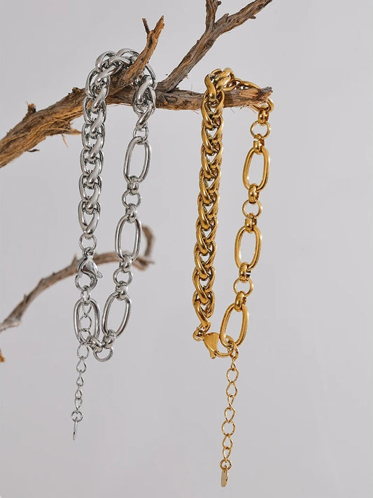 Metal chain modern statement charm bracelet women - product image