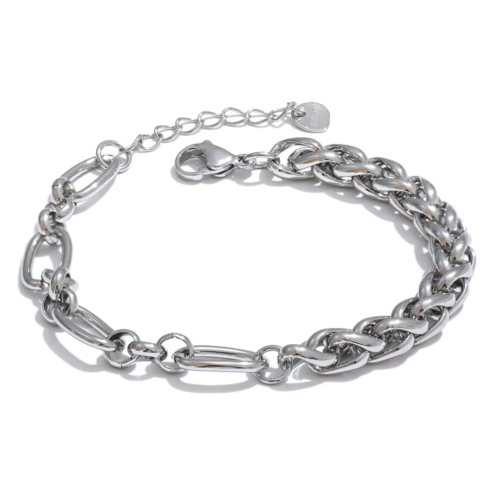 Metal chain modern statement charm bracelet women - product image