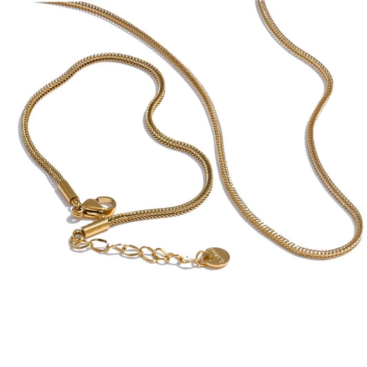 Metal chain necklace bracelet bangle set - product image