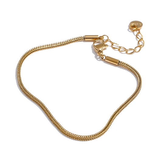 Metal chain necklace bracelet bangle set - product image