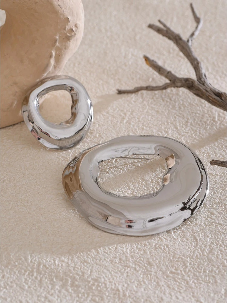 Metal contemporary brooch pin unisex accessories - product image