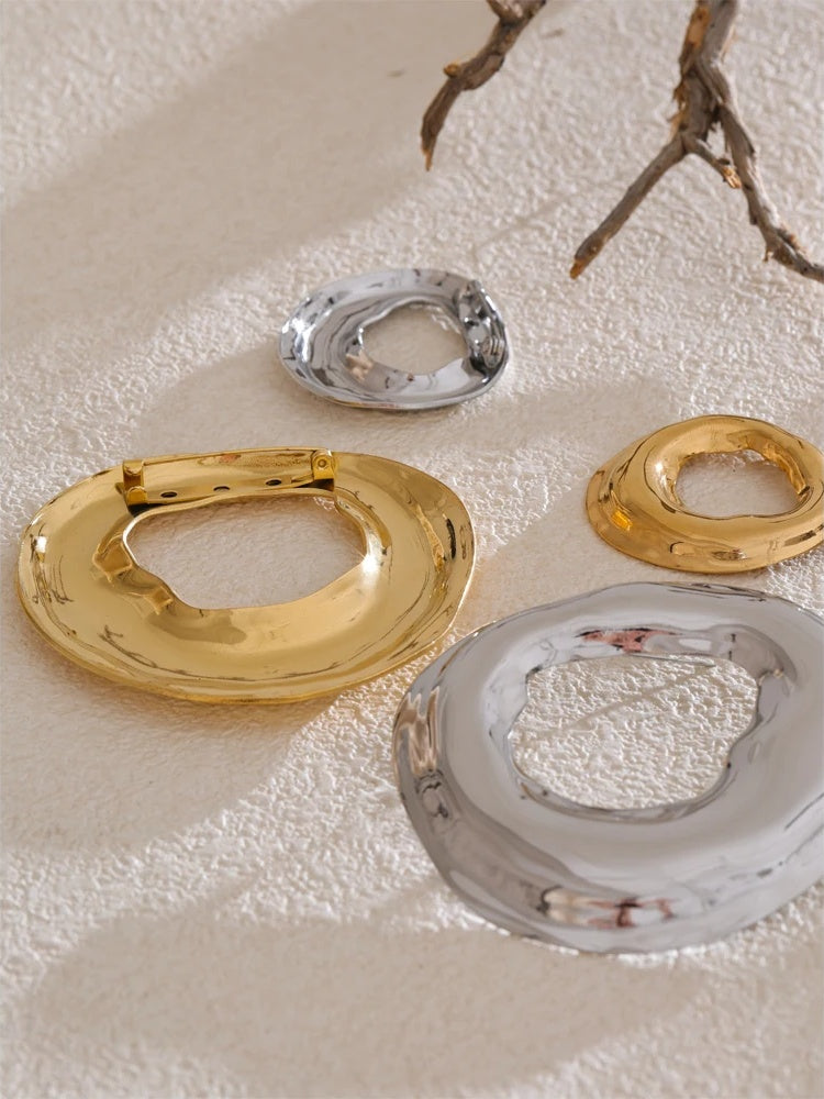 Metal contemporary brooch pin unisex accessories - product image
