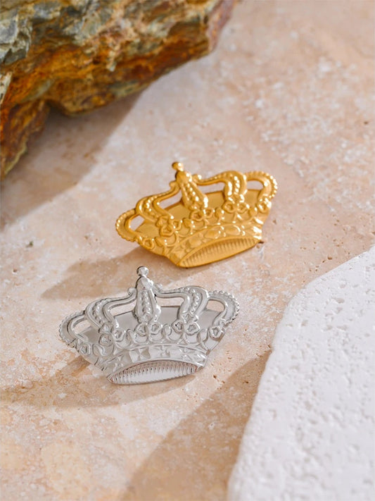 Metal crown brooch pin accessories unisex fashion - product image