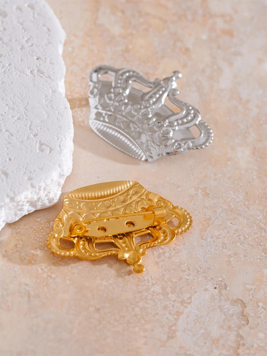 Metal crown brooch pin accessories unisex fashion - product image