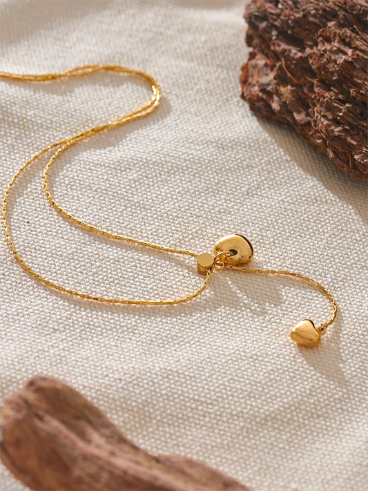 Metal heart in love pendant necklace - product image