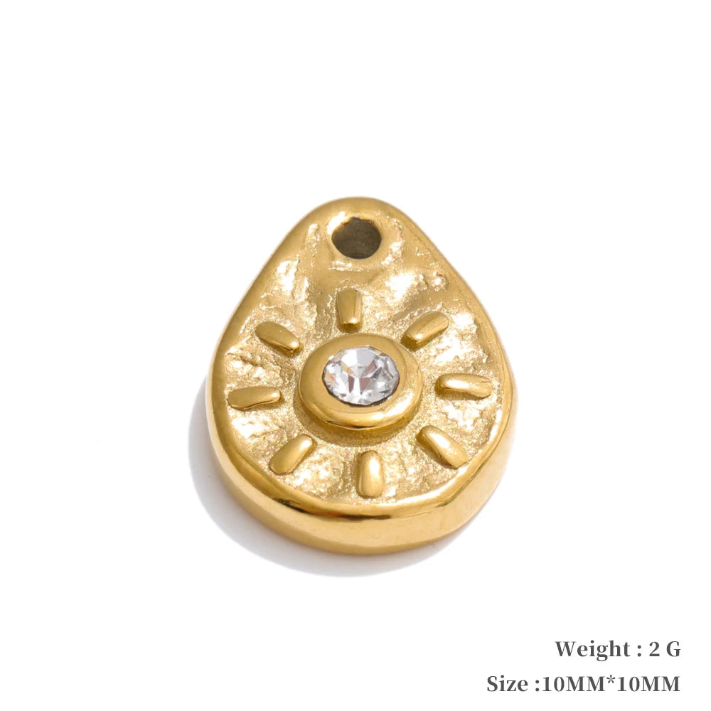 Metal leaf flower insect charm diy jewelry - product image