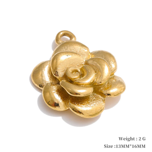 Metal leaf flower insect charm diy jewelry - product image