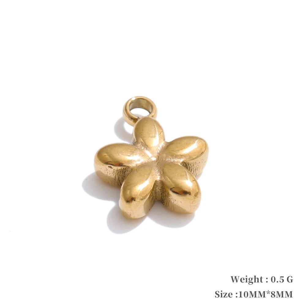 Metal leaf flower insect charm diy jewelry - product image