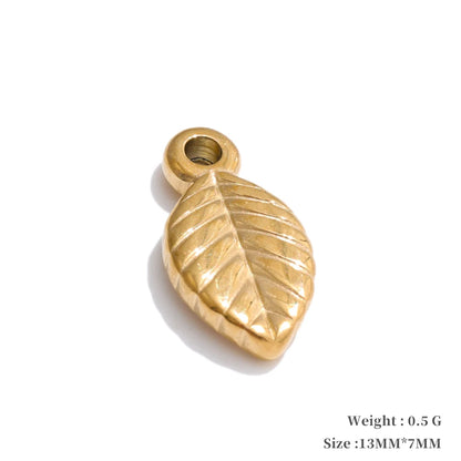 Metal leaf flower insect charm diy jewelry - product image