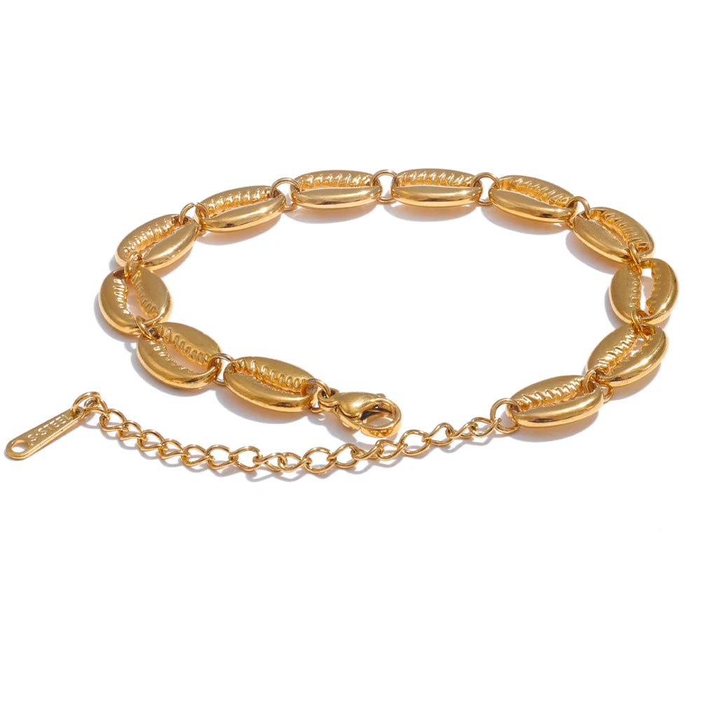 Metal shell modern charm summer holiday bracelet - product image