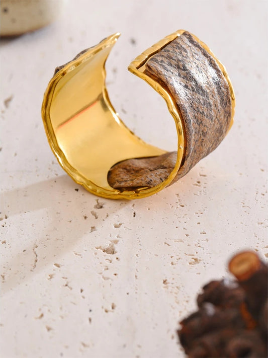Metal sun cuff wide statement bracelet - product image