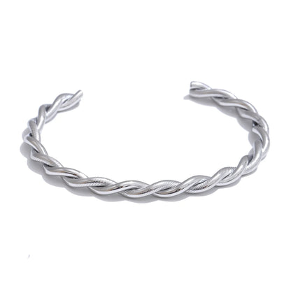 Metal twist minimalist cuff bracelet - product image