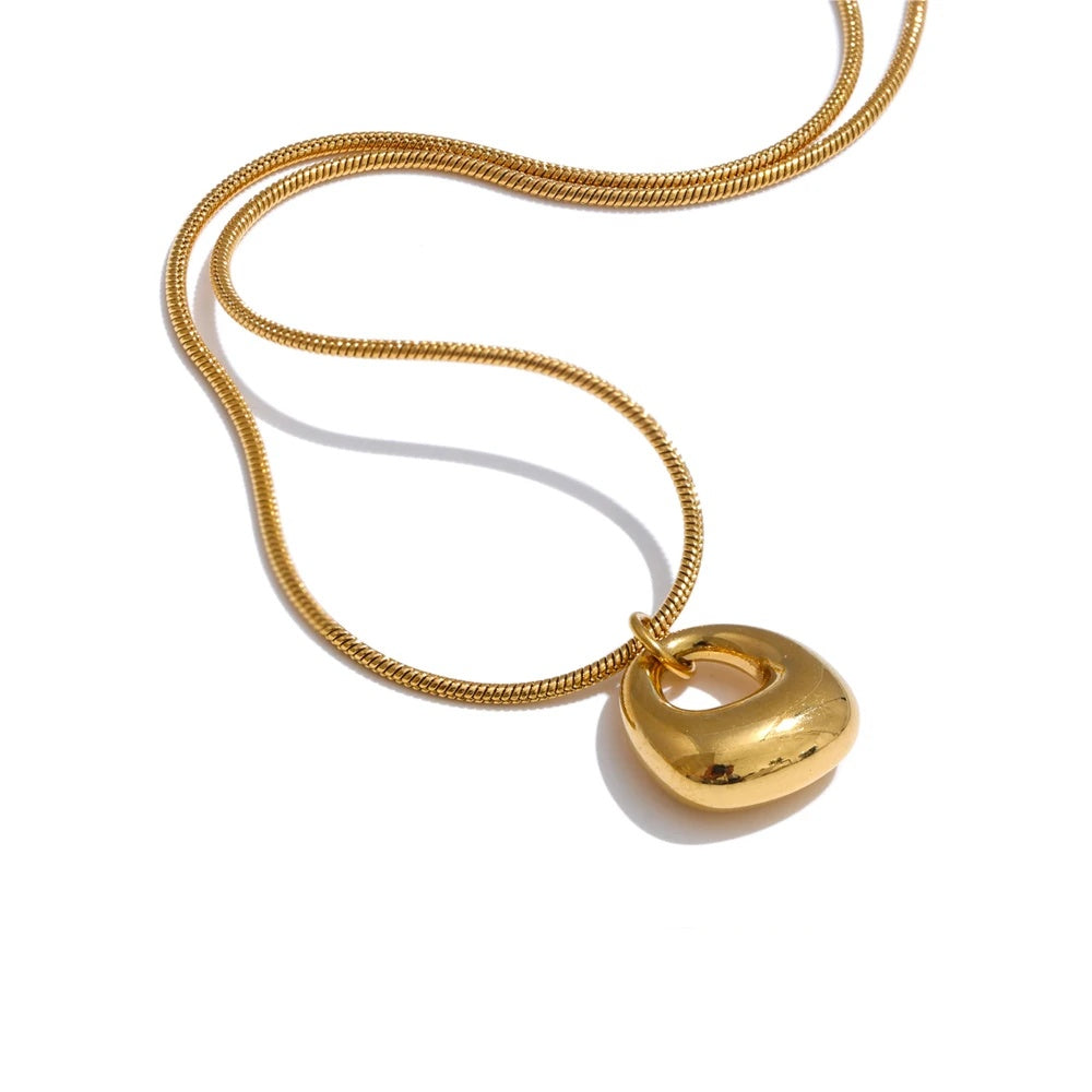 Minimalist abstract small bag pendant necklace - product image