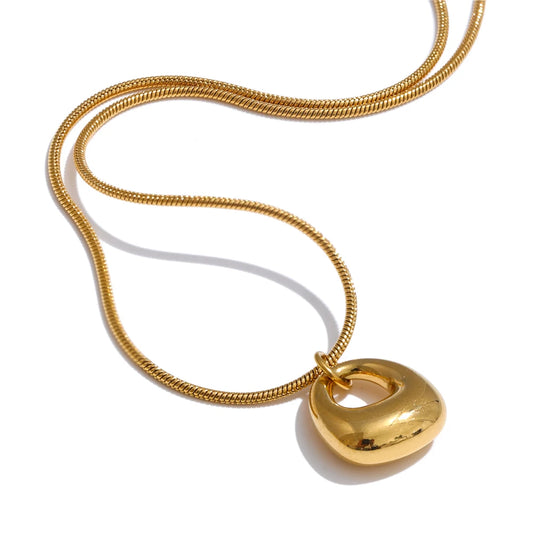 Minimalist abstract small bag pendant necklace - product image