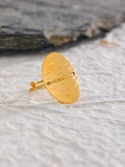 Minimalist adjustable large thin fashion ring - product image