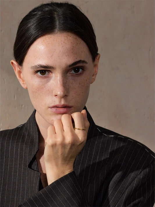 Minimalist beads minimalist thin ring - product image