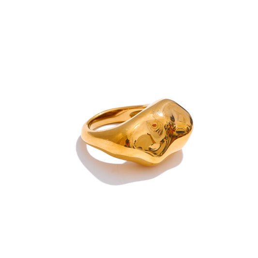 Minimalist cast metal statement finger ring - product image