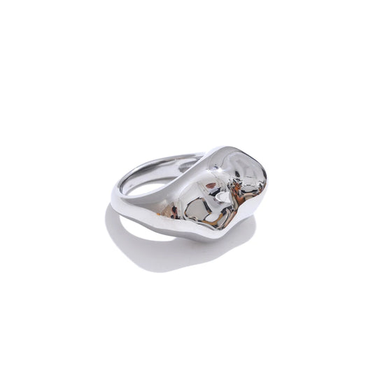 Minimalist cast metal statement finger ring - product image