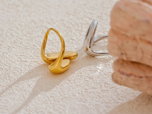 Minimalist casting modern fashion resizable women's ring - product image