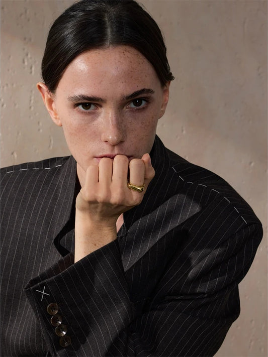 Minimalist casting modern waterproof fashion ring - product image