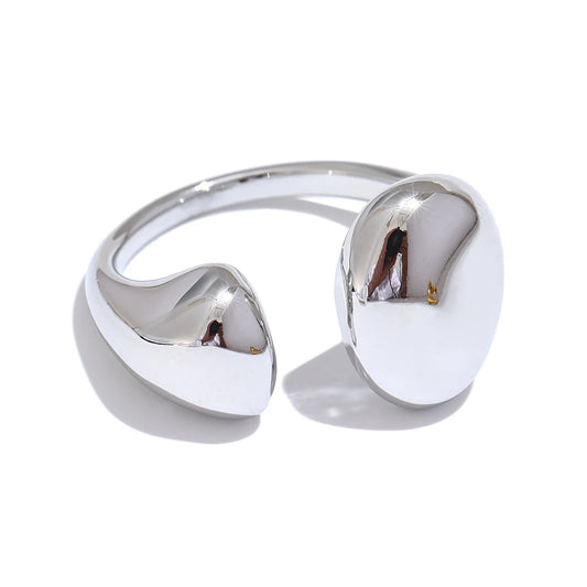 Minimalist daily smooth open adjustable ring - product image