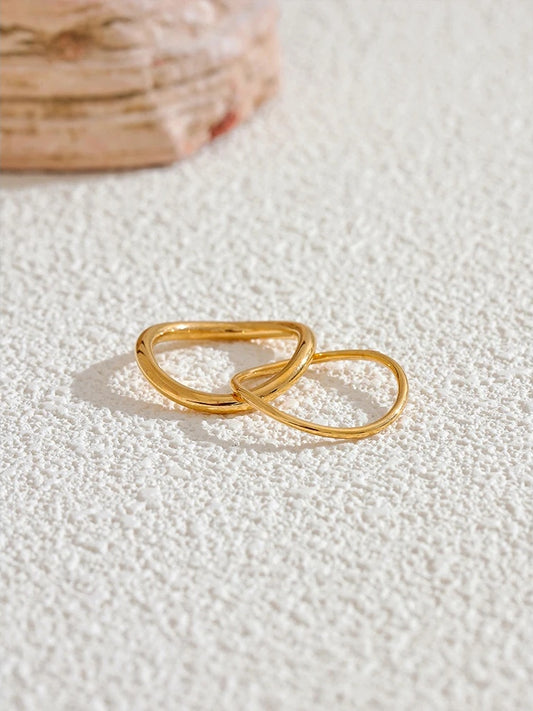 Minimalist double round fine women's ring - product image