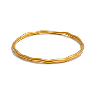 Minimalist Hammered Minimalist Bangle Bracelet