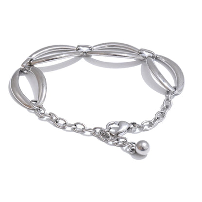 Minimalist handmade chain necklace bracelet set - product image