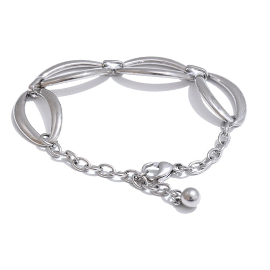 Minimalist handmade chain necklace bracelet set - product image