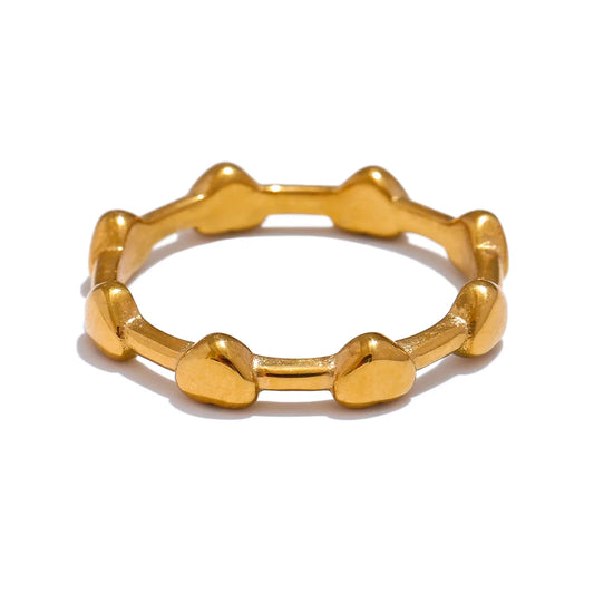 Minimalist heart modern chic fashion ring - product image