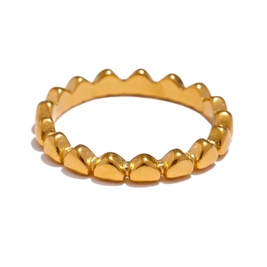 Minimalist heart modern chic fashion ring - product image