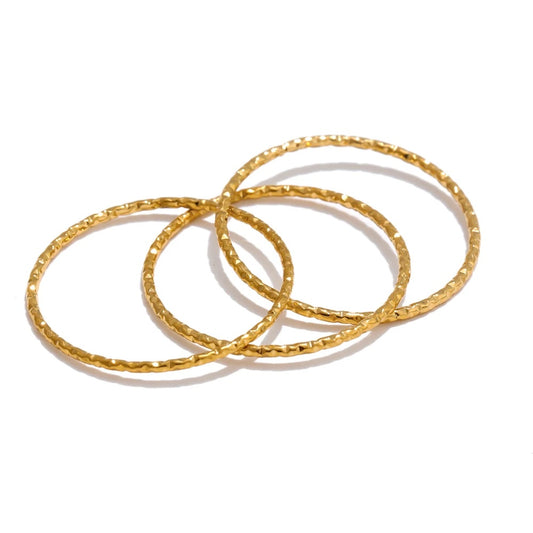 Minimalist layered circle stacked thin finger ring - product image