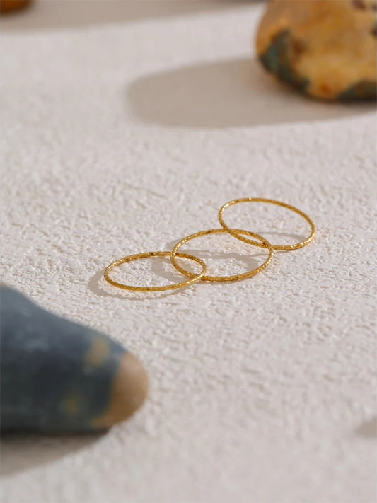 Minimalist layered circle stacked thin finger ring - product image