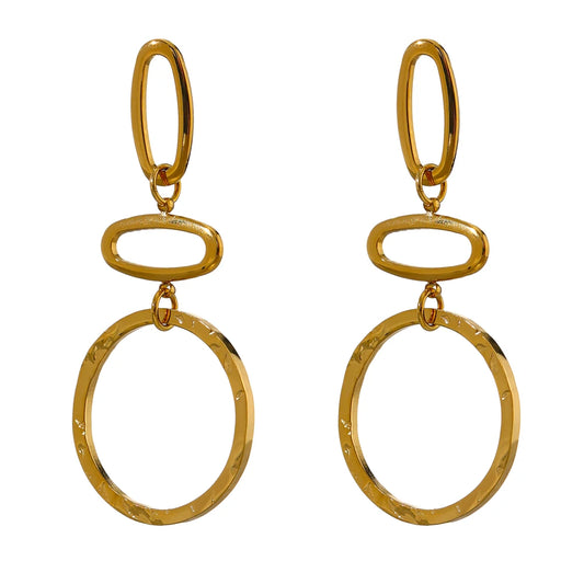 Minimalist modern long drop dangle earrings - product image