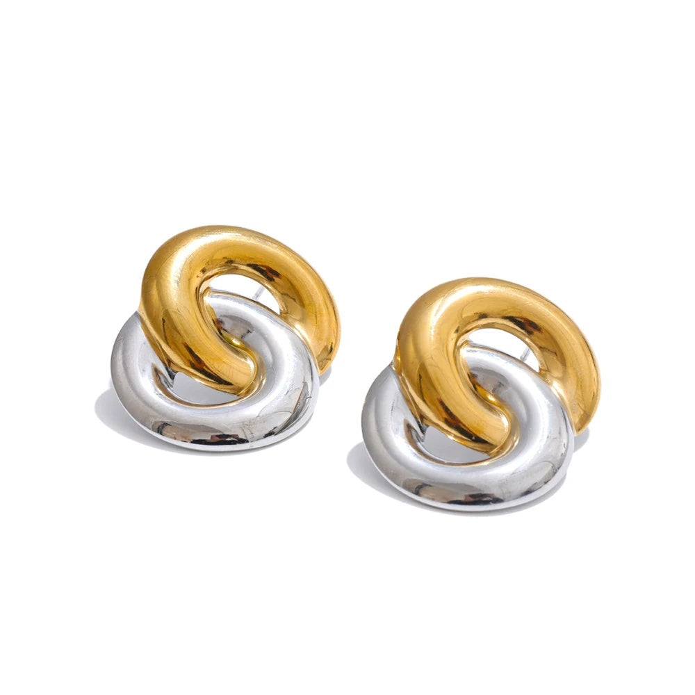 Minimalist modern waterproof stud earrings - product image