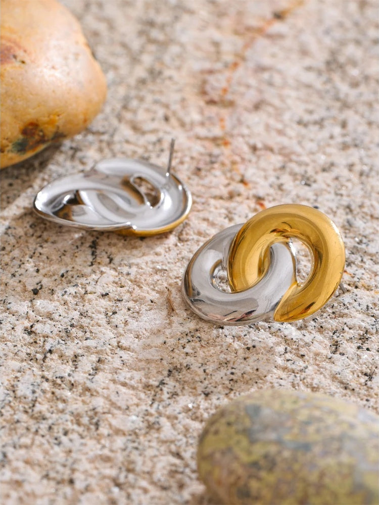 Minimalist modern waterproof stud earrings - product image