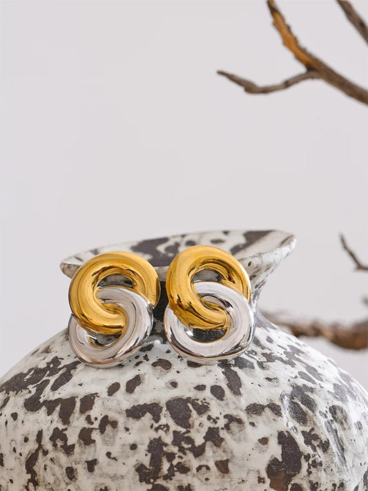 Minimalist modern waterproof stud earrings - product image